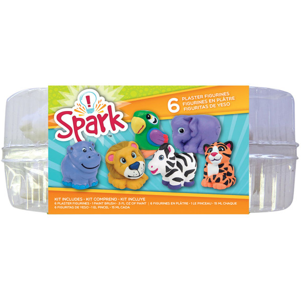 OakridgeStores.com | Colorbok - Zoo - Spark Plaster Value Pack Figurines Painting Kit - 50250 765468502502
