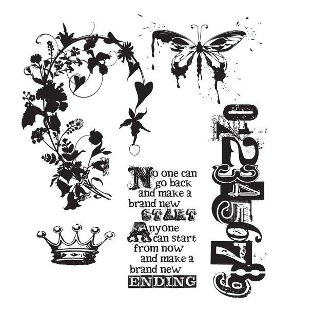 OakridgeStores.com | Tim Holtz - Stampers Anon - Fairy Tale Frenzy - Cling Rubber Stamps Set 7 x 8.5 inches - CMS058