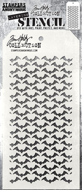 OakridgeStores.com | Tim Holtz - Stampers Anon - Batground - Layered Stencil 4.125 x 8.5 inches - THS046