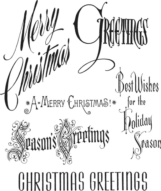 OakridgeStores.com | Tim Holtz - Stampers Anon - Christmastime - Cling Rubber Stamps 7 x 8.5 inches - CMS352