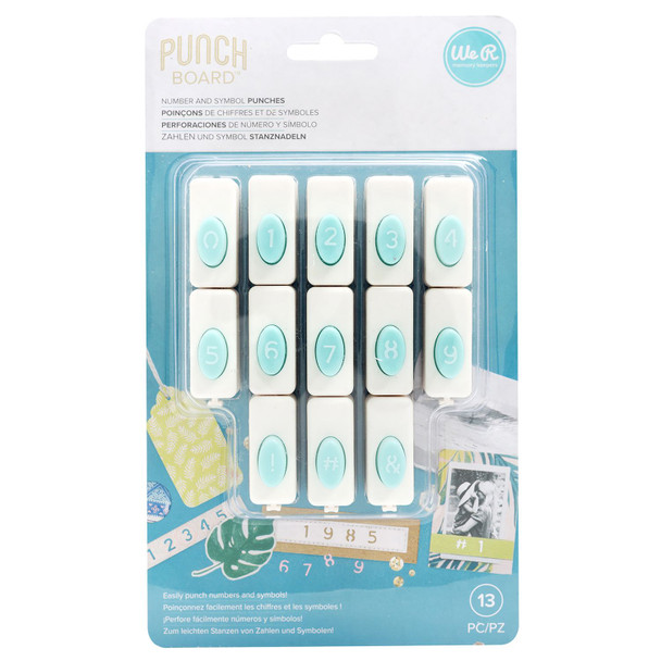 OakridgeStores.com | We R Makers - Numbers & Symbols Punch Set - 13 Punches for Word Punch Board or Standalone - 660516 633356605164