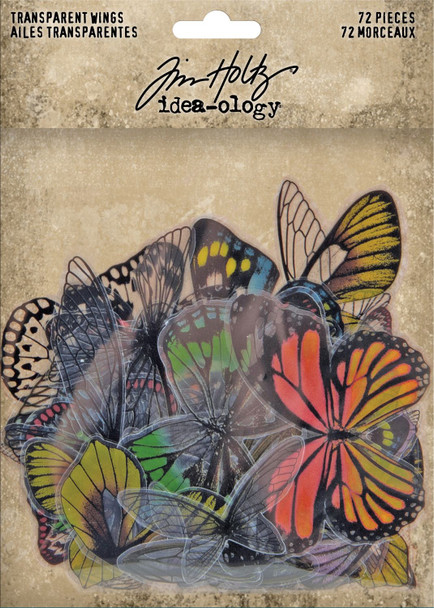 OakridgeStores.com | Tim Holtz - Advantus - 72/Pkg - Idea-Ology Transparent Acetate Wings - Embellishments - TH93785 040861937855