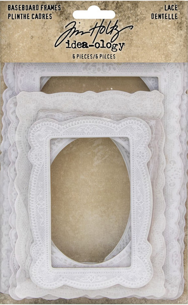OakridgeStores.com | Tim Holtz - Advantus - Lace - Idea-Ology Baseboard Frames - Embellishments, 6 Frames - TH93786 040861937862
