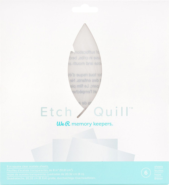 OakridgeStores.com | We R Makers - Etch Quill Plastic Sheets 8 x 8 inches, 6 Pack - For Etch Quill Etching - 661151 633356611516