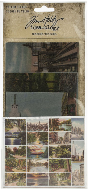 OakridgeStores.com | Tim Holtz - Advantus - 18 Pieces - Idea-ology Vellum Scenes - Embellishments - TH94028 040861940282