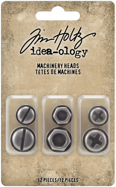 OakridgeStores.com | Tim Holtz - Advantus - Machinery Heads - Idea-ology Metal Adornments 6/Pkg - TH94038 040861940381