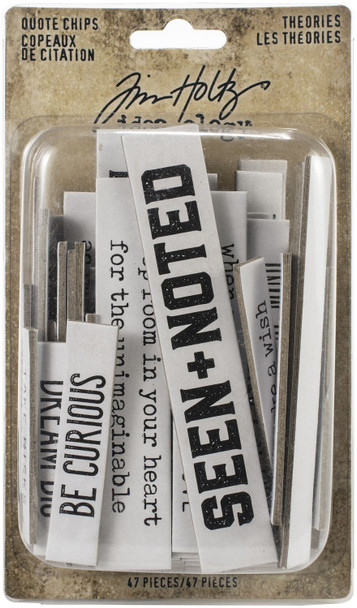 OakridgeStores.com | Tim Holtz - Advantus - Theories - Idea-ology Chipboard Quote Chips 47/Pkg - TH94045 040861940459