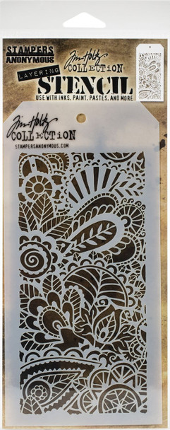 OakridgeStores.com | Tim Holtz - Stampers Anon - Doodle Art 1 -Layered - Layering Stencil, 4.125 x 8.5 inches - THS141