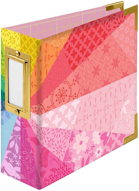 OakridgeStores.com | American Crafts - Color Wheel - Paige Evans Wrapped D-Ring Album 4 x 4 inches - Scrapbook Album - 60000180