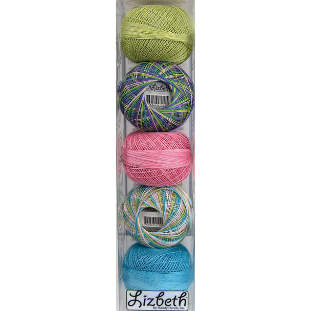 OakridgeStores.com | Handy Hands - Spring Assortment - Lizbeth Specialty Pack Cordonnet Cotton Thread Size 20, 5 Rolls - NP62007