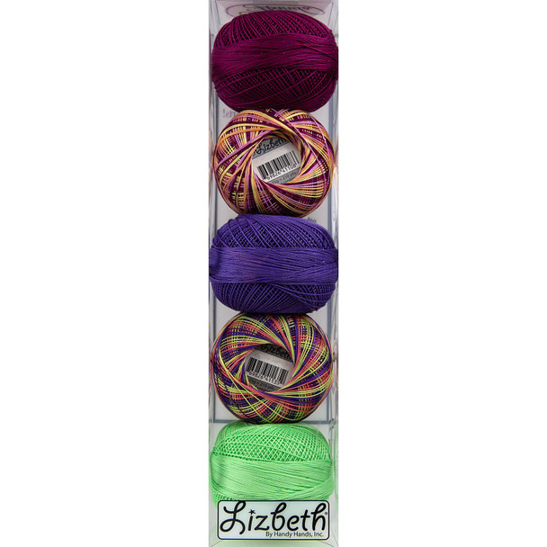 OakridgeStores.com | Handy Hands - Summer Assortment - Lizbeth Specialty Pack Cordonnet Cotton Thread Size 20, 5 Rolls - NP62008