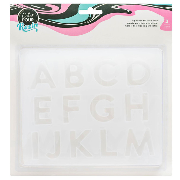 OakridgeStores.com | American Crafts - Color Pour Resin Mold - Alphabet Letters, 2 Piece Set - 34001009 718813716970