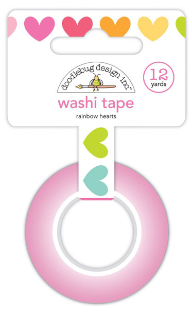 OakridgeStores.com | Doodlebug - Rainbow Hearts - Washi Tape 15 mm x 12 yards - 7246 842715072466