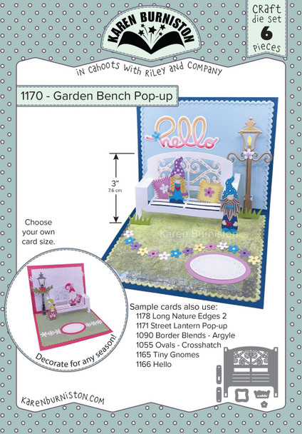 OakridgeStores.com | KB Riley - Garden Bench Pop-Up - Thin Metal Die Set by Karen Burniston - 1170 084282633842