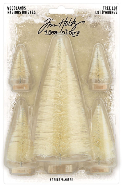 OakridgeStores.com | Tim Holtz - Natural 1.5 to 5 inches - Idea-ology Woodland Tree Lot 5/Pkg - Bottle Brush Trees - TH94211 040861942118
