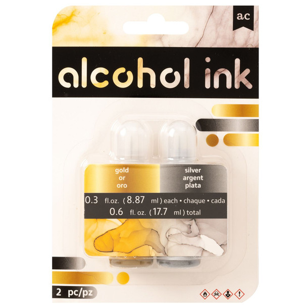 OakridgeStores.com | American Crafts - Metallic - Alcohol Ink Set 0.3oz 2/Pkg - 34009533 718813932615