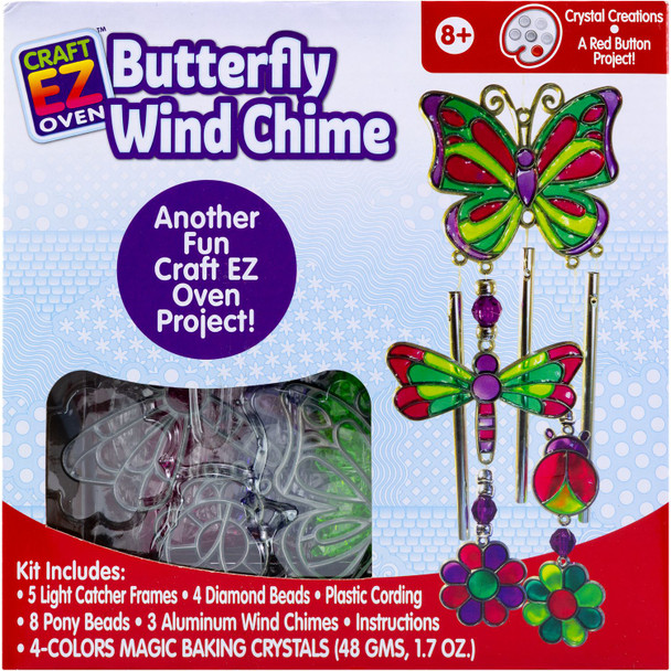 OakridgeStores.com | Colorbok - Butterfly Windchime - Crystal Creations Kit - Suncatcher Wind Chime Craft - 9037 634621090371
