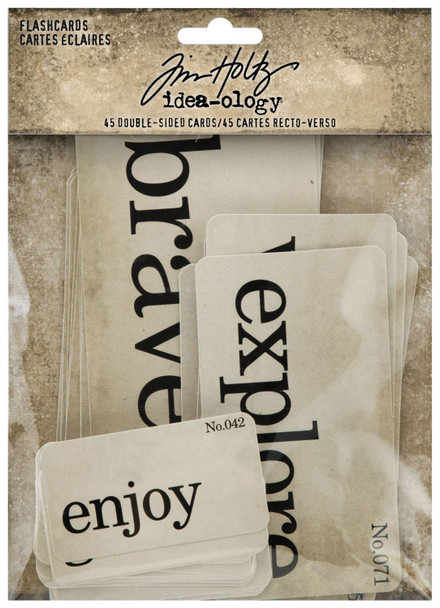 OakridgeStores.com | Tim Holtz - Advantus - Idea-ology Double-Sided Flashcards - Cardstock Word Cards - 45 Pieces - TH94224 040861942248