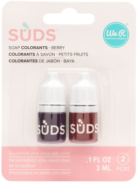 OakridgeStores.com | We R Makers - Berry - SUDS Soap Maker Colorant 3ml 2/Pkg - 60000537 633356632696