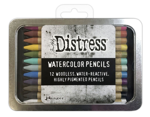 OakridgeStores.com | Tim Holtz - Ranger - Distress Watercolor Pencils - Set 1 - 12/Pkg - TDH76308 789541076308