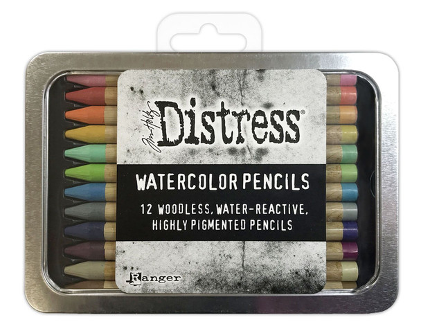 OakridgeStores.com | Tim Holtz - Ranger - Set 2 - Tim Holtz Distress Watercolor Pencils 12/Pkg - Woodless Watercolor Pencils - TDH76315 789541076315