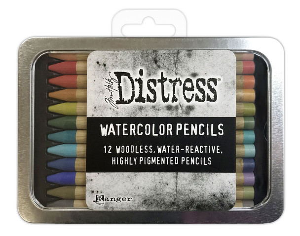 OakridgeStores.com | Tim Holtz - Ranger - Set 3 - Tim Holtz Distress Watercolor Pencils 12/Pkg - Woodless Watercolor Pencils - TDH76643 789541076643