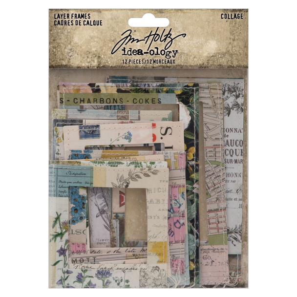 OakridgeStores.com | Tim Holtz - Advantus - Collage - Idea-ology Layer Frames 12/Pkg - Paper Craft Embellishments - TH94318 040861943184
