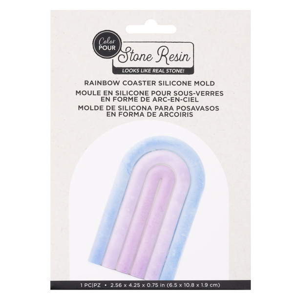 OakridgeStores.com | American Crafts - Rainbow Coaster Color Pour Stone Resin Silicone Mold - 34024947 765468061351