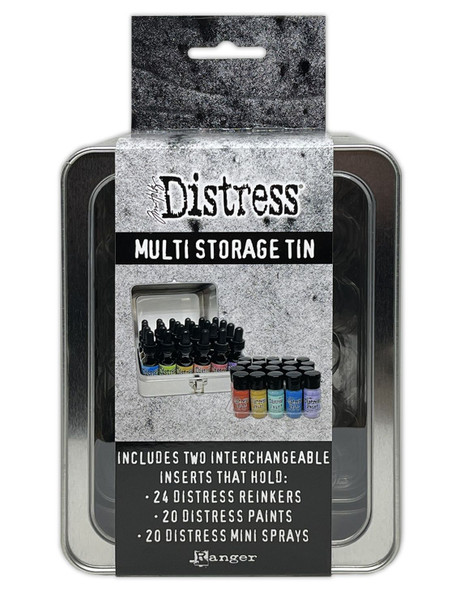 OakridgeStores.com | Tim Holtz - Ranger - Distress Multi Storage Tin - Includes 2 Interchangeable Inserts - TDA78616 789541078616