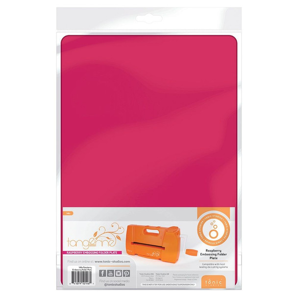 OakridgeStores.com | Tonic Studios - Raspberry - Tangerine Die Cutting Machine Embossing Folder Plate - 146E 841079101461