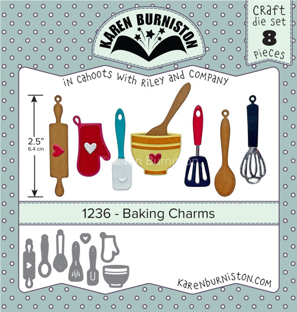 OakridgeStores.com | KB Riley - Baking Charms - Karen Burniston Craft Dies - 1236 084282634504