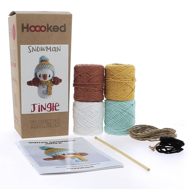 OakridgeStores.com | Hoooked - Winter Snowman Jingle - Amigurumi Crochet Kit w/ Eco Barbante Yarn - PAK345
