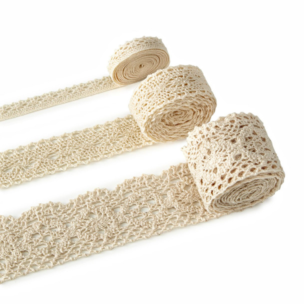 OakridgeStores.com | 49 and Market - Essential Trims - Lace Trim Embellishments, Natural - ET-24098