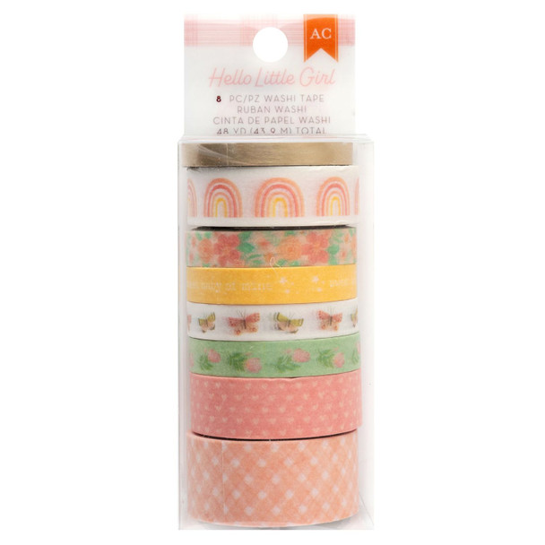 OakridgeStores.com | American Crafts - Hello Little Girl - Washi Tape Set, 8 rolls, Gold Foil - 34030045 765468060965