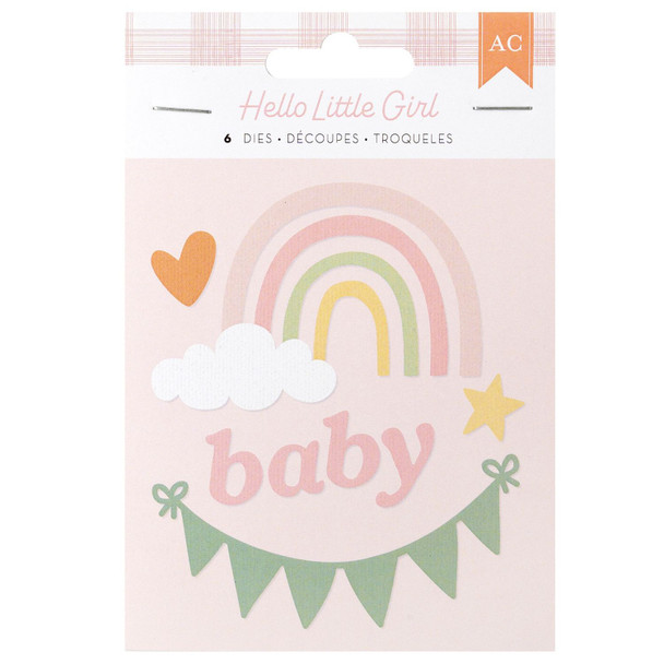 OakridgeStores.com | American Crafts - Hello Little Girl - Metal Die Set - 6/Pkg - 34030049 765468061009