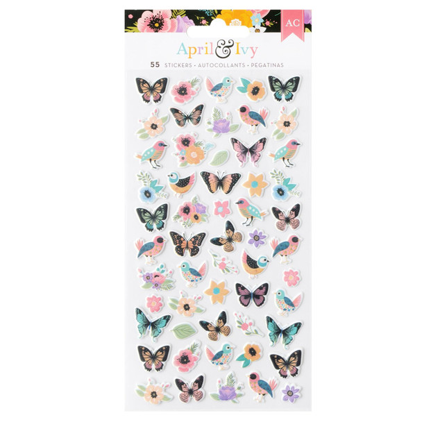 OakridgeStores.com | American Crafts - April And Ivy Icons Puffy Stickers - 55 pcs - 34025582 765468028408