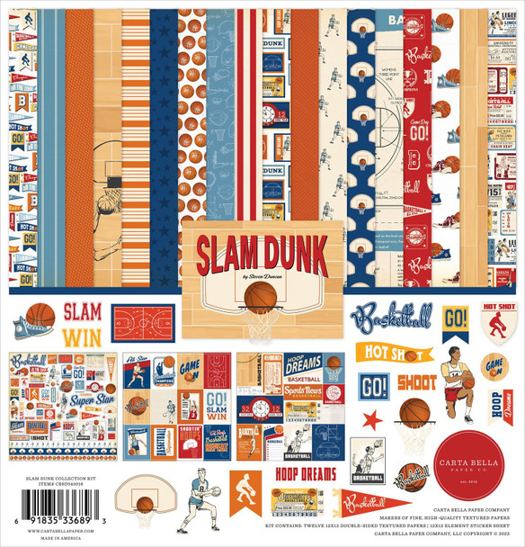 OakridgeStores.com | Carta Bella - Slam Dunk - Collection Kit 12 x 12 inches - CBSD345016 691835336893