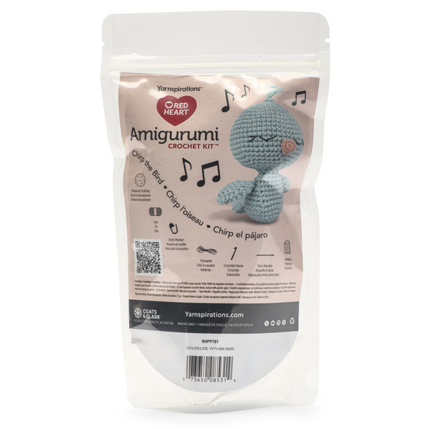 OakridgeStores.com | Red Heart - Chirp The Bird - Red Heart Amigurumi Kit - Full Kit - RHPP781 073650085314