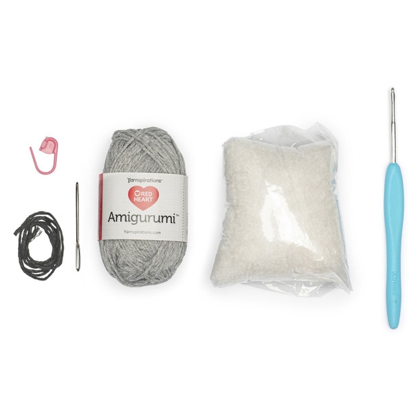 OakridgeStores.com | Red Heart - Ross the Elephant - Amigurumi Crochet Kit - RHPP790 073650085406