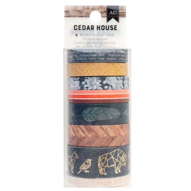 OakridgeStores.com | American Crafts - Cedar House Foil - Washi Tape, 8 rolls - 34030344 765468083681