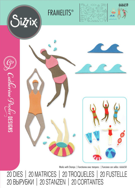 OakridgeStores.com | Sizzix - Synchronized Swimmers #2 - Thinlits Dies by Catherine Pooler - 20 Dies - 666659 630454289425