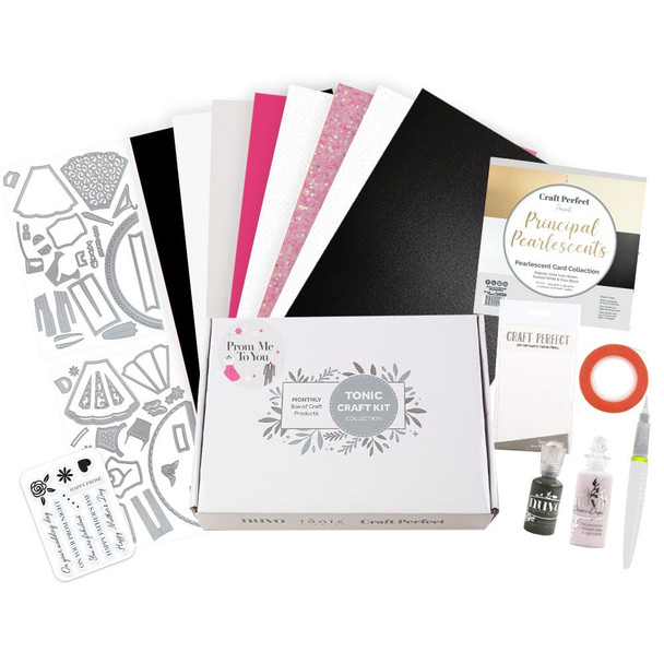 OakridgeStores.com | Tonic Studios - Tonic Craft Kit Issue 83 "Prom Me To You" - Prom Dresses & Suits Die & Clear Stamp Set - TCK83 841079175837