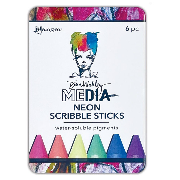 OakridgeStores.com | Dina Wakley - Media Scribble Sticks 4 - Water-Soluble Pigment Sticks Set, 6 Pieces - MDA85478 789541085478