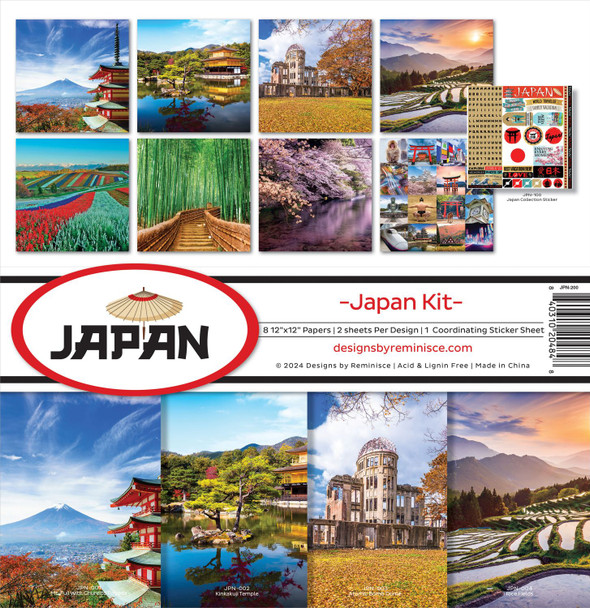 OakridgeStores.com | Reminisce - Japan - Scrapbook Paper Collection Kit 12 x 12 - JPN-200 840310204848