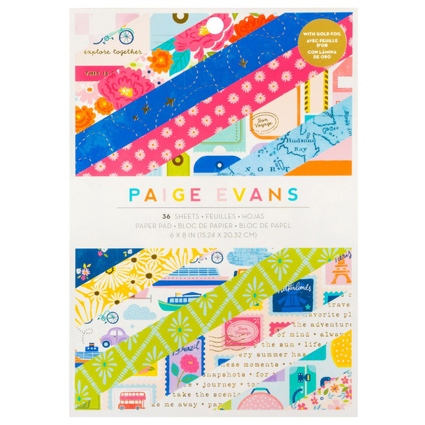 OakridgeStores.com | American Crafts - Paige Evans Adventurous - Single-Sided Paper Pad, 36 Sheets, 6 x 8 inches - 34031881 765468088013