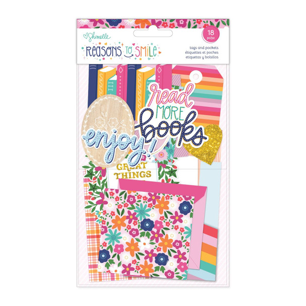 OakridgeStores.com | American Crafts - 18 Pieces - Shimelle Reasons To Smile Tags and Pockets - Ephemera - 34031635 765468086576