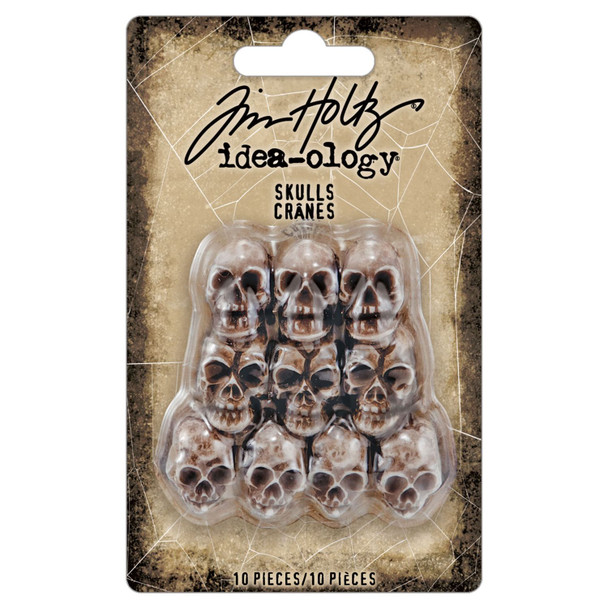 OakridgeStores.com | Tim Holtz - Advantus - Skulls - Idea-ology Resin Embellishments, 10 Pack, 1 inch - TH94401 040861944013