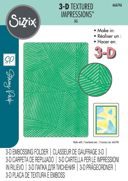 OakridgeStores.com | Sizzix - Down The Line, Cosmopolitan - 3D Textured Impressions Embossing Folder by Stacey Park - 666746 630454290650