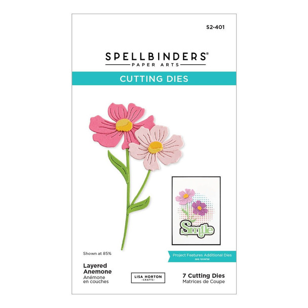 OakridgeStores.com | Spellbinders - Layered Anemone - Spotlight Frames & Floral Collection - Etched Dies by Lisa Horton - S2-401 810146544050