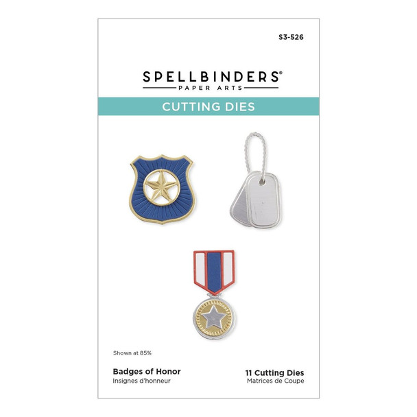 OakridgeStores.com | Spellbinders - Badges of Honor - Etched Dies, Storytelling Collection - S3-526 810146547471